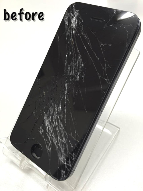 iPhoneのガラス割れ