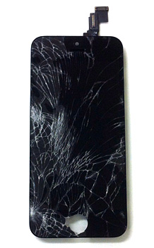 iPhone5cのフロントパネルひび割れ